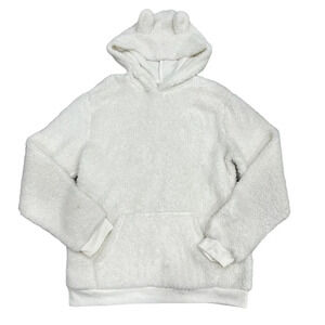 Wondershop White Plush Hoodie M